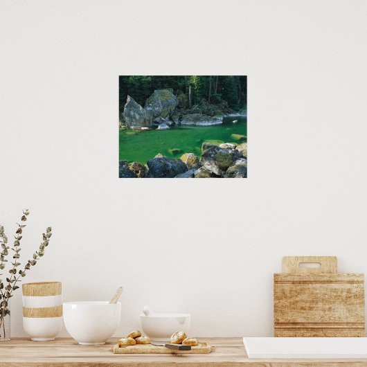 River in North Cascade National Park ポスター (キッチン)