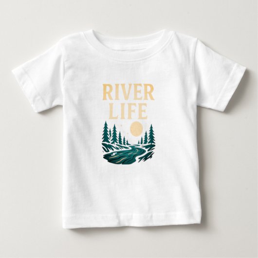 River Is Life T-Shirt -自然 インスパイア ベビーTシャツ (正面)