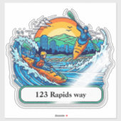 River Kayakers mailbox address sticker シール (シート)