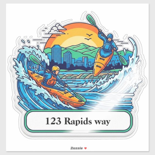 River Kayakers mailbox address sticker シール (シート)