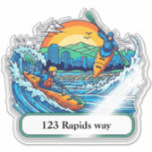 River Kayakers mailbox address sticker シール (正面)