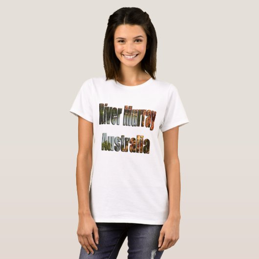 River Murray Australia写真ロゴ、 Tシャツ (正面フル)