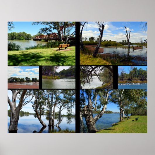 River Murray Australia Photo Collage, Poster ポスター (正面)