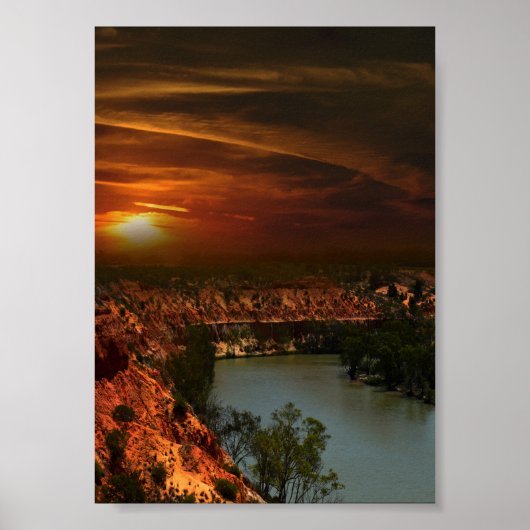 River Murray Australia Sunset, Poster ポスター (正面)