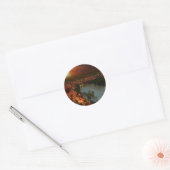 River Murray Australia Sunset, Round Stickers ラウンドシール (封筒)