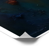 River of Fire: Impasto Oil Painting ポスター (角)