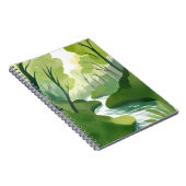 River of Green | Forest Watercolor Painting ノートブック (右側)