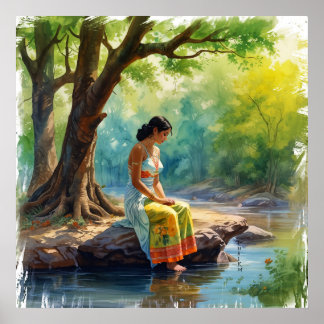 River of Thoughts Wall Art ポスター