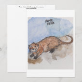 river Otter Greeting Card シーズンカード (正面/裏面)