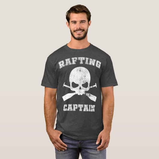 River Rafting Paddle Team Captain Whitewater Tシャツ (正面フル)
