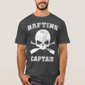 River Rafting Paddle Team Captain Whitewater Tシャツ (正面)