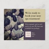 River Rocks Image in MauveとTanスパのリオーキング ポストカード (正面)