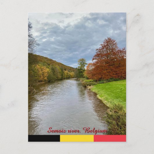 River Semois landscape in Bouillon, Belgium travel ポストカード (正面)