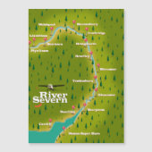 River Severn Walesイングランドの旅行マップ (正面)