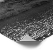 River Taff at Bute Park, Cardiff - BW ポスター (角)