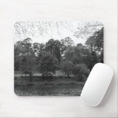 River Taff at Bute Park, Cardiff - BW マウスパッド (マウス)
