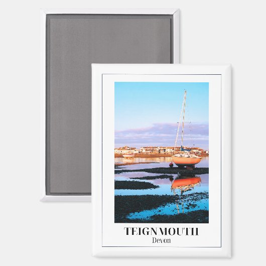 River Teign, Teignbridge, Devon マグネット (正面/裏面)
