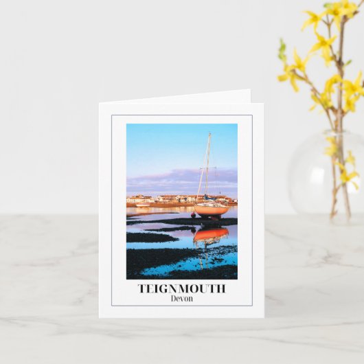 River Teign, Teignmouth, Devon カード (黄色い花)