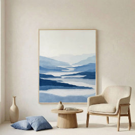 River Valley Abstract Wall Art ポスター