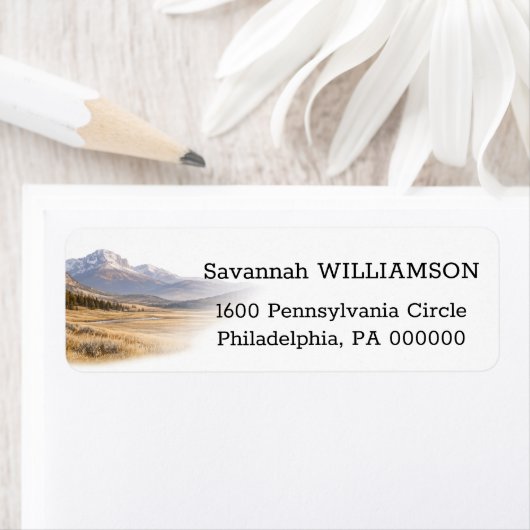 River Valley Mountain Landscape ラベル (インサイチュ)