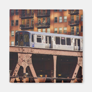 Riverbendのシカゴの列車 マグネット
