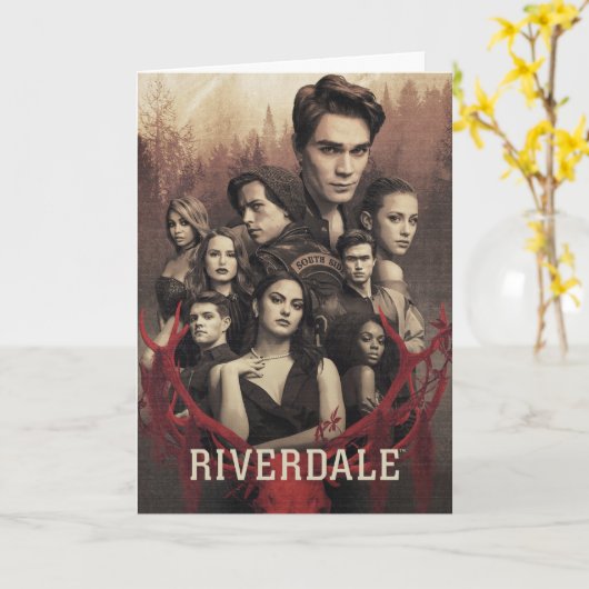 Riverdale Deer Skull Poster カード (黄色い花)