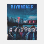 Riverdale Outside Pop's Diner Poster フリースブランケット (正面)