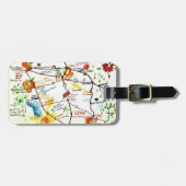Riverside CA Vintage Map  ラゲッジタグ (正面横)