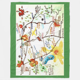 Riverside - California Throw フリースブランケット