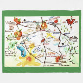 Riverside - California Throw フリースブランケット (正面(横))