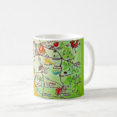 Riverside, Colorful Hand-Drawn California Mug コーヒーマグカップ (正面右)