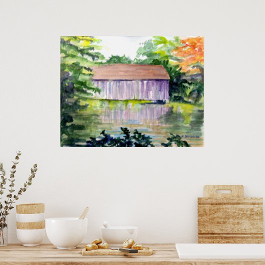 RIVERSIDE REFLECTIONS - ART - HARRIET DAVIDSOHN ポスター (キッチン)