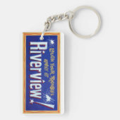 Riverviewの遊園地、シカゴ、イリノイ キーホルダー (裏面)