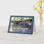 RiverwalkサンAntonio、TX/photography カード (黄色い花)