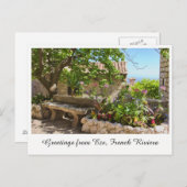 Rivieraポストカードのエゼフランスのさんからの挨拶 ポストカード (正面/裏面)