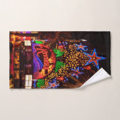 Riviera Neon Lights Las Vegas バスタオルセット (ハンドタオル)