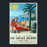 Riviera Vintage Travelフランスのポスター ポスター<br><div class="desc">美しい海岸線のフランスのビーチに対してビキフランスのニの女性をフィーチャーしたリビエラへの旅行を促進するアールデコポスターの再生地中海のプリント。お好カスタマイズみに合わせたポスターサイ縁どズ、質感、フレームをお願い。</div>