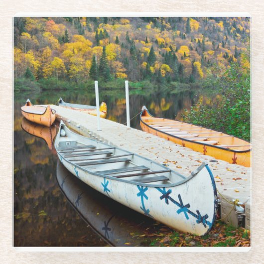 RivièreジェイクスCartier | Rabaskasの波止場 ガラスコースター (正面)