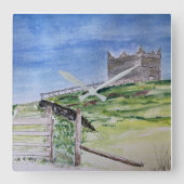 Rivington Pike Beacon   スクエア壁時計 (正面)