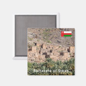 Riwaygh as-Safilの遺跡 – オマーンのスルタナート マグネット (正面/裏面)