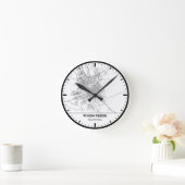 Riyadh Clock City Line Art ラウンド壁時計 (ホーム)