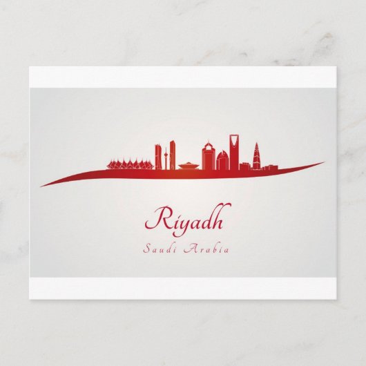Riyadh skyline in red.jpg ポストカード (正面)
