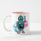 Riyah李はロボットを設計します ツートーンマグカップ (左)