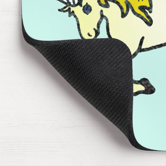 Riyah李は虹のPoopingのユニコーンを設計します マウスパッド (コーナー)