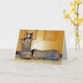 Rizoliのブーツグリーティングカード カード (黄色い花)