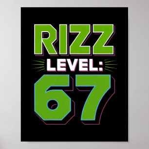 Rizzレベル67ミームTシャツ若者トレンドシックスセブン 6 7 ポスター