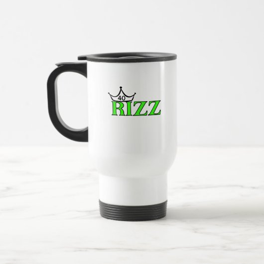 RIZZ 40 Milestone Birthday Crown Coffee Mug トラベルマグ (左)