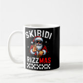 Rizz Christmas Santa 6 7 Funny Xmas Skibidi Rizzma コーヒーマグカップ (左)