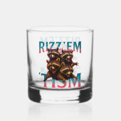Rizz Em With The Tism Meme 自閉症 楽しい アライグマ ウイスキーグラス (正面)