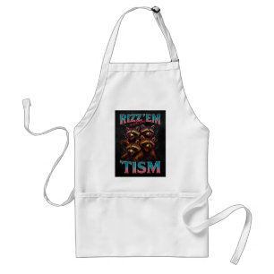 Rizz Em With The Tism Meme 自閉症 楽しい アライグマ スタンダードエプロン